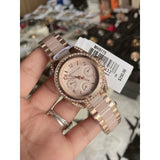 Michael Kors Blair Rose Gold Dial Two Tone Steel Strap Watch for Women - MK6175