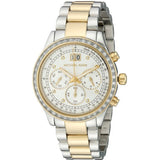 Michael Kors Brinkley Chronograph Silver Dial Two Tone Steel Strap Watch for Women - MK6188