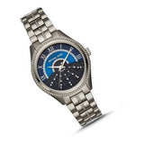 Michael Kors Lauryn Blue Dial Silver Steel Strap Watch for Women - MK3720