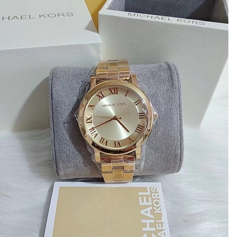 Michael Kors Norie Gold Dial Two Tone Steel Strap Watch for Women - MK3586