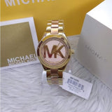 Michael Kors Mini Slim Runway Rose Gold Dial Two Tone Steel Strap Watch for Women - MK3650