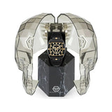 Philipp Plein Hexagon Phantom Black Dial Black Silicone Strap Watch For Men- PWPUA0224