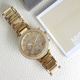 Michael Kors Parker Gold Dial Gold Steel Strap Watch for Women - MK5856