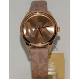 Michael Kors Jaycie Quartz Rose Gold Dial Pink Leather Strap Watch for Women - MK2879