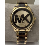 Michael Kors Janelle Three-Hand Gold Dial Two Tone Steel Strap Watch For Women - MK7136