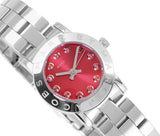 Marc Jacobs Amy Red Dial Silver Stainless Steel Strap Watch for Women - MBM3333