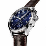 Tissot Chrono XL Classic Blue Dial Brown Leather Strap Watch For Men - T116.617.16.047.00