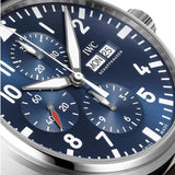 IWC Pilot’s Watch Chronograph Edition “Le Petit Prince” Blue Dial Brown Leather Strap Watch for Men - IW377714