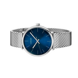 Calvin Klein High Noon Quartz Blue Dial Silver Mesh Bracelet Watch for Men - K8M2112N