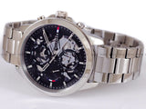 Tommy Hilfiger Henry Chronograph Black Dial Silver Steel Strap Watch For Men - 1710477