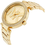 Michael Kors Parker Diamonds Gold Dial Gold Steel Strap Watch for Women - MK5784