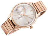 Tommy Hilfiger Brooke Silver Dial Rose Gold Steel Strap Watch for Women - 1782021