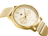 Tommy Hilfiger Blake Quartz Gold Dial Gold Mesh Bracelet Watch for Women - 1782302