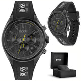 Hugo Boss Distinct Black Dial Black Silicone Strap Watch for Men - 1513859