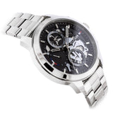 Tommy Hilfiger Henry Chronograph Black Dial Silver Steel Strap Watch For Men - 1710477