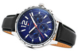 Tommy Hilfiger Gavin Blue Dial Blue Leather Strap Watch for Men - 1791468