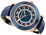 Swarovski Octea Lux Blue Dial Blue Leather Strap Watch for Women - 5414413