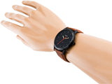 Fossil The Minimalist Black Dial Brown Leather Strap Watch for Men - FS5305