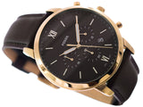 Fossil Neutra Chronograph Brown Dial Brown Leather Strap Watch for Men - FS5763