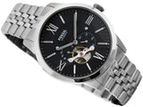 Fossil Townsman Black Dial Silver Steel Strap Watch for Men - ME3107