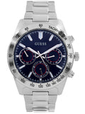 Guess Altitude Chronograph Blue Dial Silver Steel Strap Watch for Men - GW0329G1