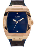 Guess Phoenix Blue Dial Brown Leather Strap Watch for Men - GW0386G2