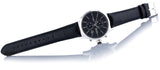 Hugo Boss Jet Black Dial Black Leather Strap Watch for Men - 1513279