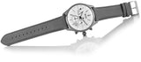 Hugo Boss Grand Prix White Dial Grey Leather Strap Watch for Men - 1513633