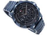 Tommy Hilfiger Luca Chronograph Grey Dial Blue Steel Strap Watch For Men - 1710493