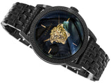 Versace Palazzo Empire Black Dial Black Steel Strap Watch for Men - VERD00518