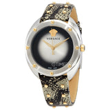 Versace Shadov Quartz Silver Dial Snakeskin Leather Strap Watch for Women - VEBM00718