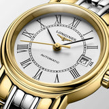 Longines Presence 25.5mm Automatic White Dial Two Tone Steel Strap Watch for Women - L4.321.2.11.7