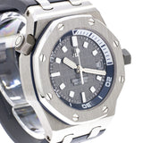 Audemars Piguet Royal Oak Offshore Diver Grey Dial Grey Rubber Strap Watch for Men - 15720ST.OO.A009CA.01