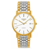 Longines Presence 38.5mm Automatic White Dial Two Tone Steel Strap Watch for Men - L4.921.2.12.7