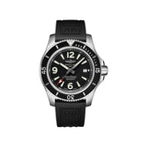 Breitling Superocean Automatic 46mm Black Dial Black Rubber Strap Watch for Men - M17368B71B1S1