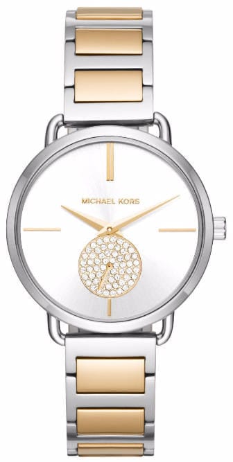 Michael Kors Silver Dial Two Tone Steel Strap Watch for Women - MK3679