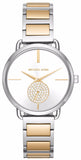 Michael Kors Silver Dial Two Tone Steel Strap Watch for Women - MK3679