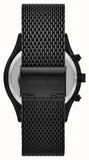 Michael Kors Slim Runway Chronograph Black Dial Black Mesh Bracelet Watch For Men - MK9060