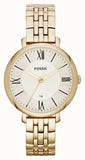 Fossil Jacqueline White Dial Gold Steel Strap Watch for Women - ES3434