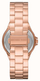 Michael Kors Lennox Three Hand Rose Gold Dial Rose Gold Steel Strap Watch For Women - MK7230