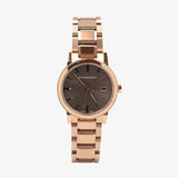 Burberry The City Light Brown Dial Rose Gold Steel Strap Watch for Women - BU9005