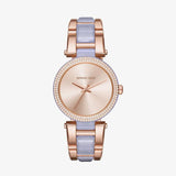 Michael Kors Delray Rose Gold Dial Two Tone Steel Strap Watch for Women - MK4319