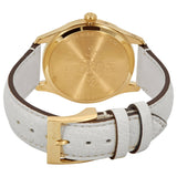 Gucci G Timeless Quartz Gold Dial Beige Leather Strap Watch For Women - YA1264180