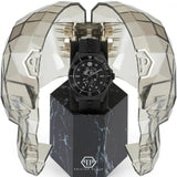 Philipp Plein The $kull Diver Black Dial Black Stainless Steel Strap Watch For Men- PWOAA0922
