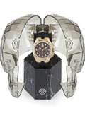 Philipp Plein Hyper Sport Chronograph Gold Dial Black Silicone Strap Watch for Men - PWTBA0423