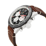 Breitling Super Avi B04 Chronograph GMT 46 Mosquito Black Dial Brown Leather Strap Watch for Men - YB04451A1B1X1