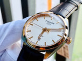 Tissot T Classic PR 100 Quartz White Dial Brown Leather Strap Watch for Men - T101.410.26.031.00