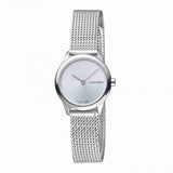 Calvin Klein Minimal White Dial Silver Mesh Bracelet Watch for Women - K3M231Y6