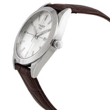 Tissot Gentlemen Silver Dial Brown Leather Strap Watch for Men - T127.410.16.031.01