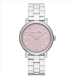 Marc Jacobs Baker Pink Dial Silver Stainless Steel Strap Watch for Women - MBM3280